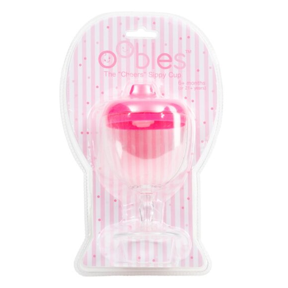 DANBAR GLOBAL Pink Wine Glass Sippy Cup - Picture 1 of 1